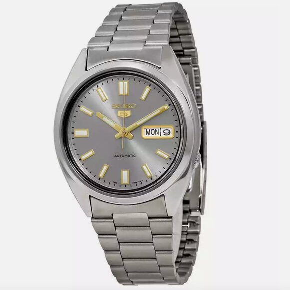Seiko Automatic Grey Dial Steel Men's Watch